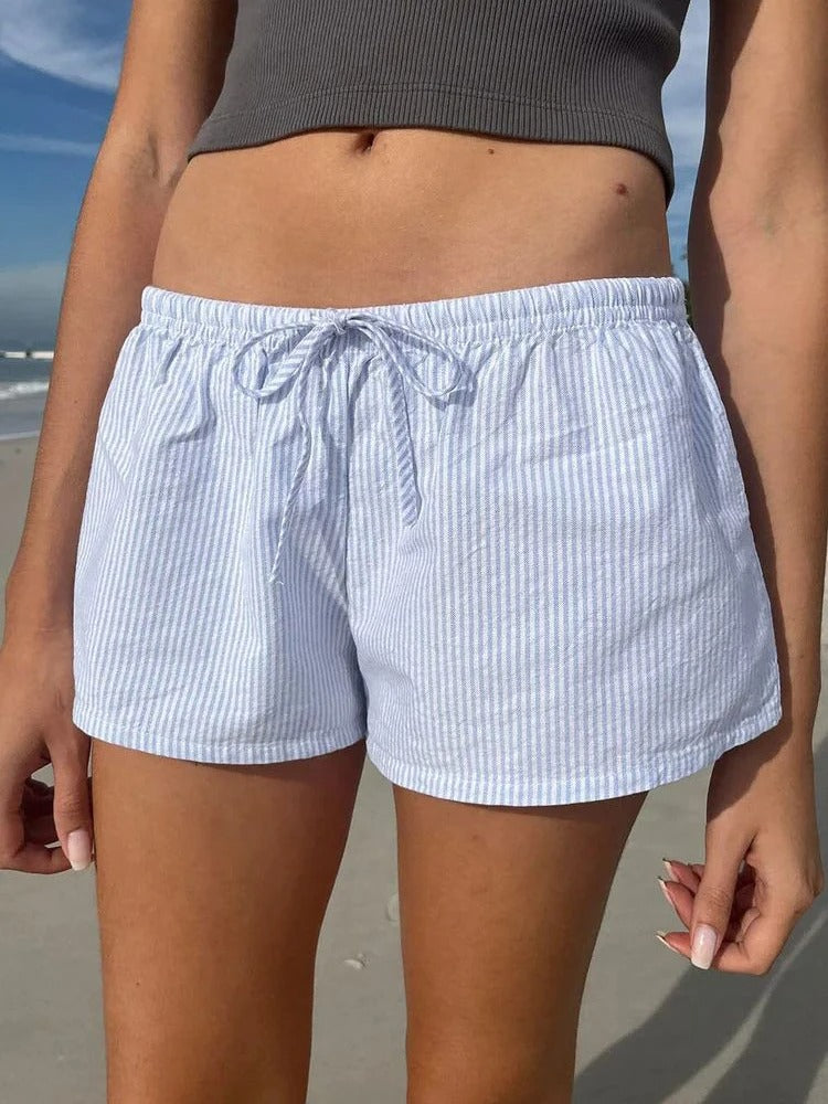 Y2K Striped Sleep Shorts