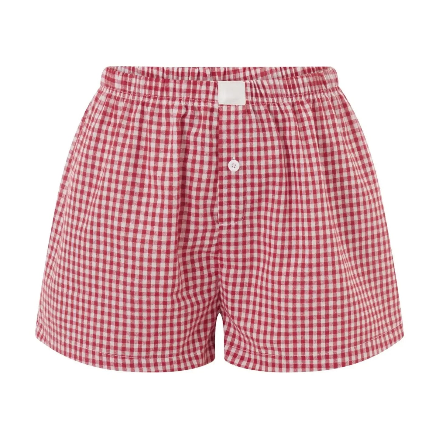 Red Plaid Lounge Shorts