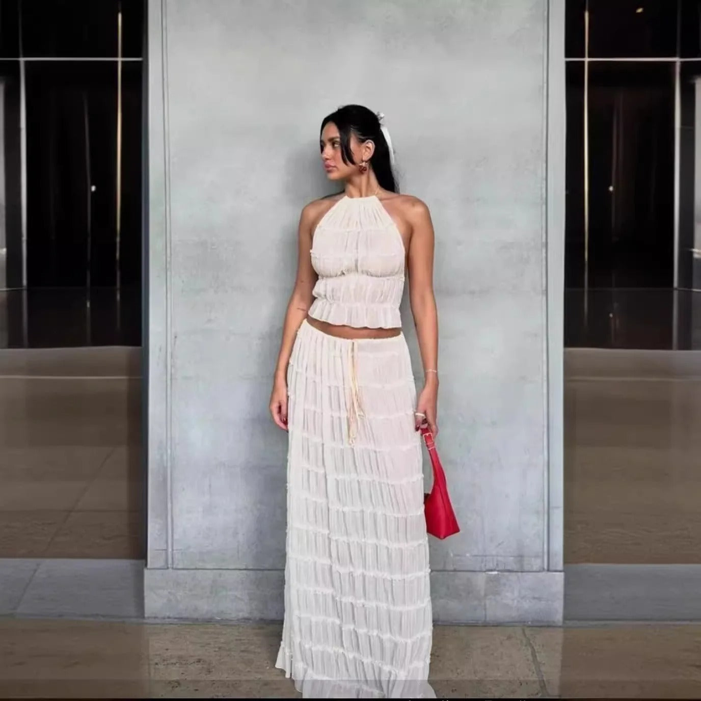 Boho Summer 2 Piece Set, Top & Skirt