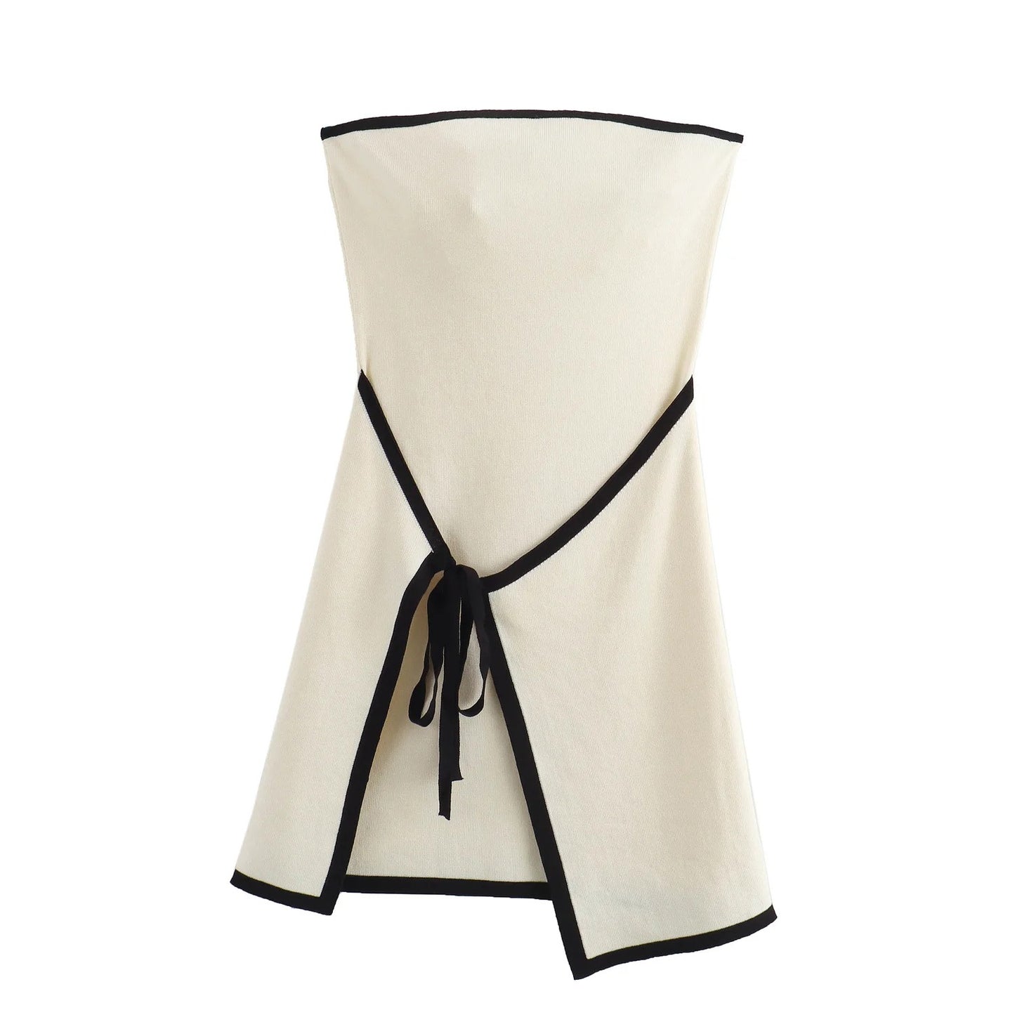 European Slim Fit Knitted Sleeveless Bra Mini Dress