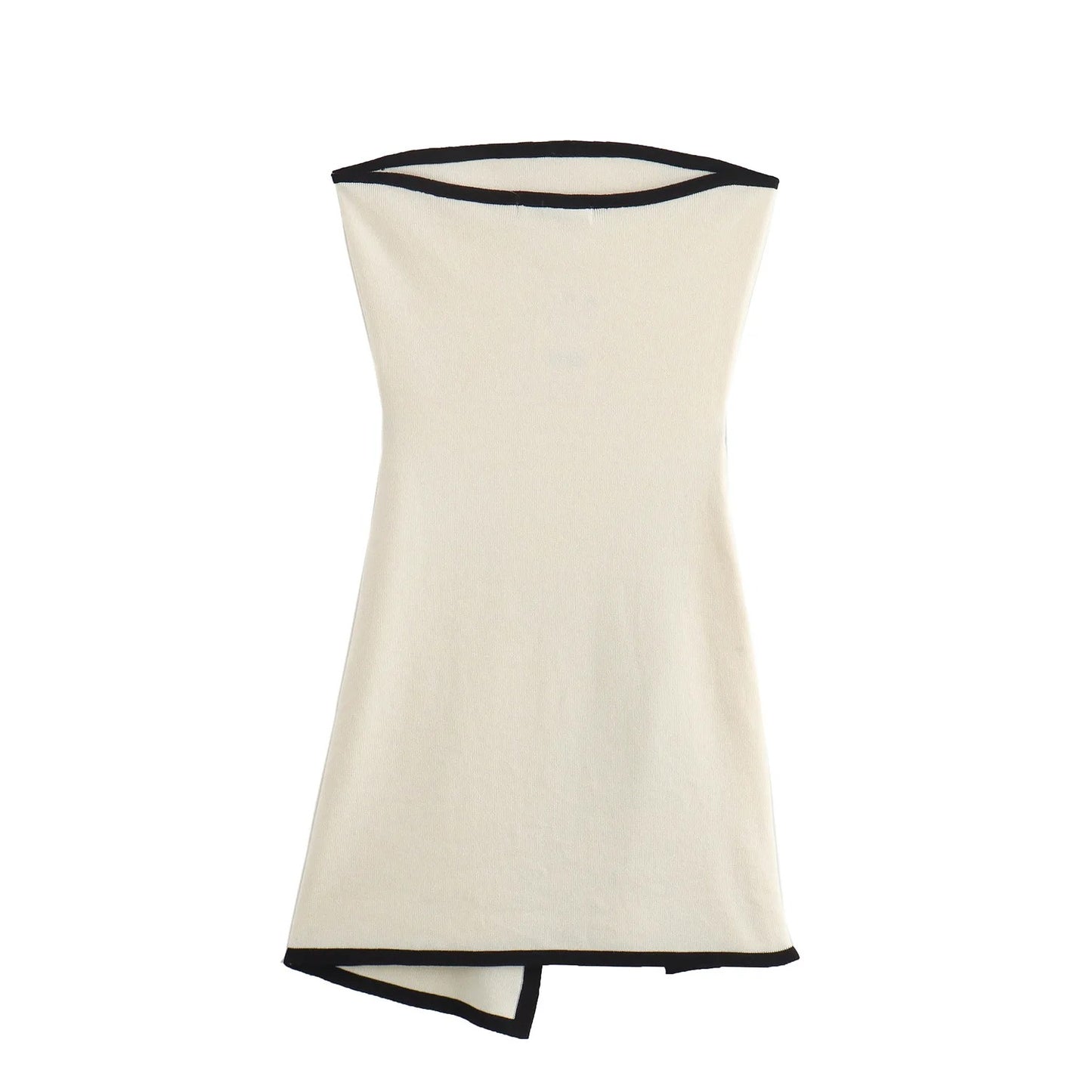 European Slim Fit Knitted Sleeveless Bra Mini Dress