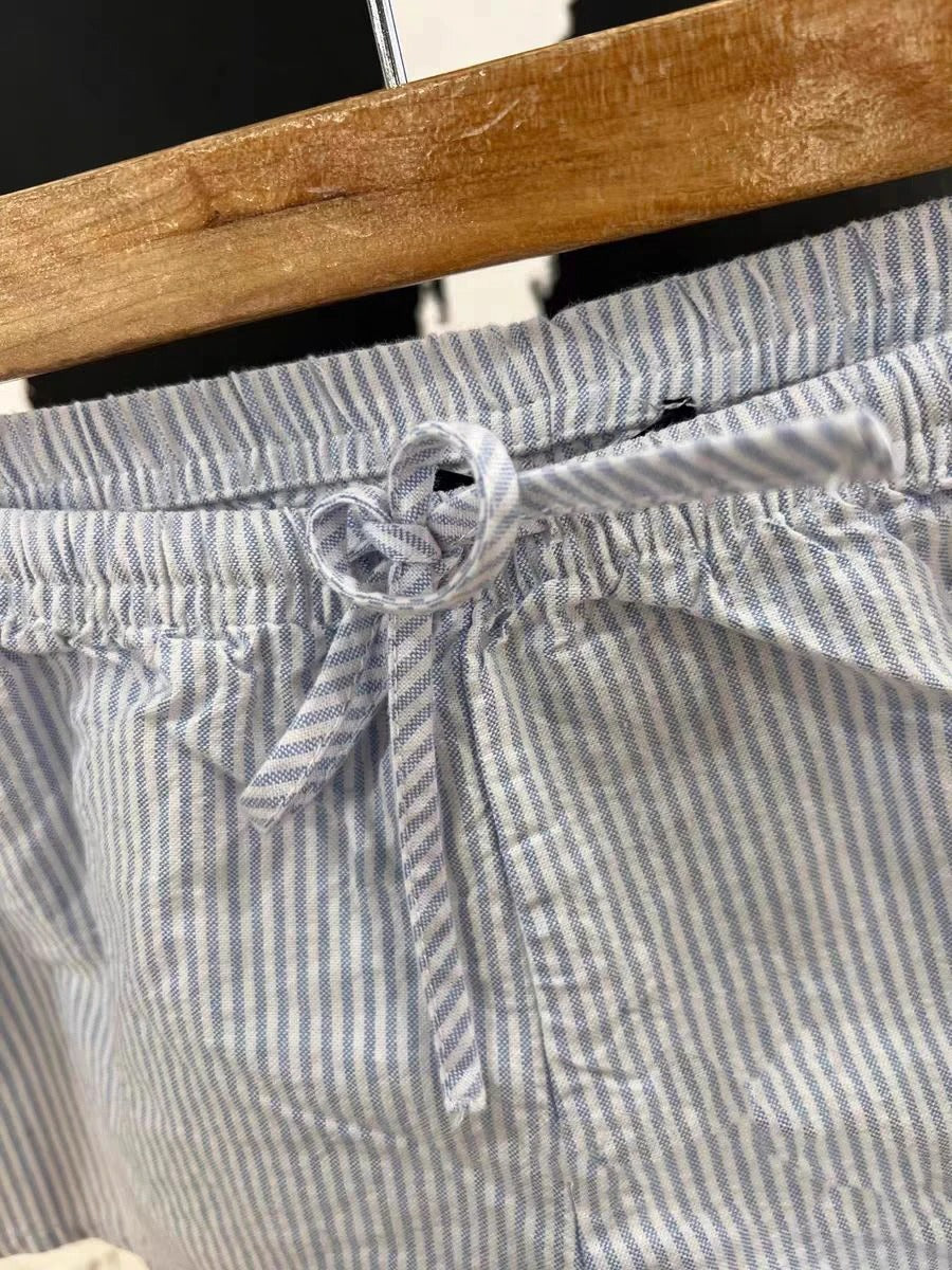 Y2K Striped Sleep Shorts