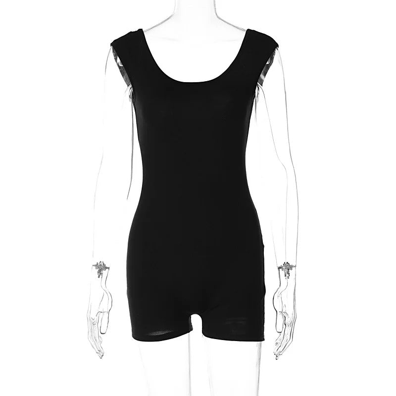 Backless Slim Fit Short Jumpsuit
