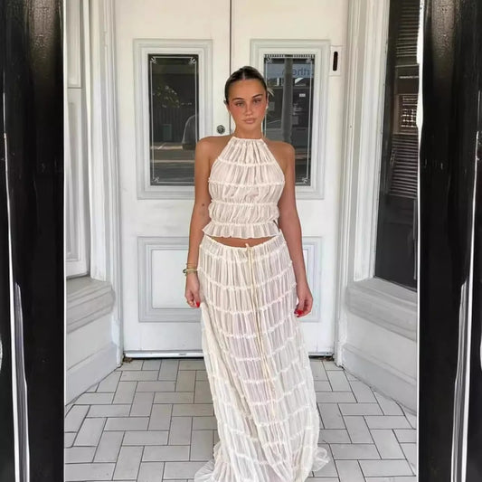Boho Summer 2 Piece Set, Top & Skirt