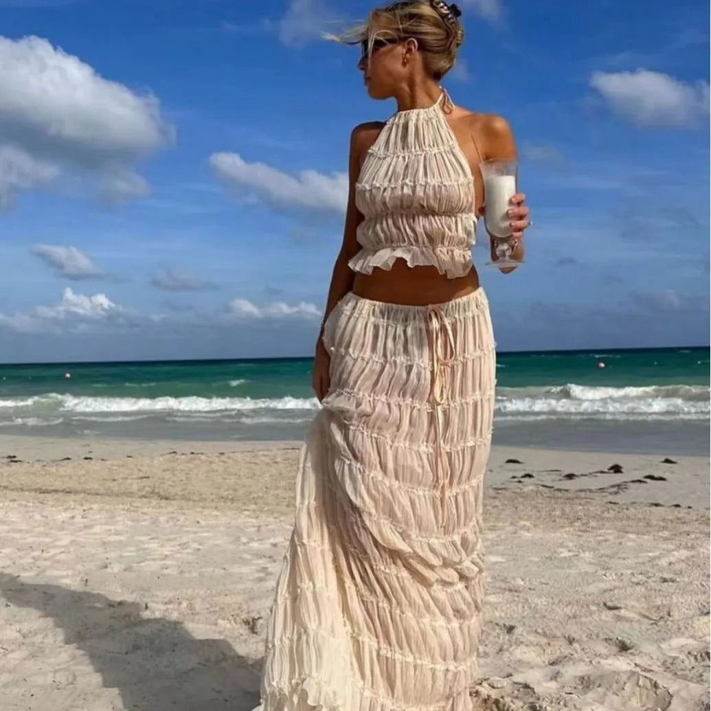 Boho Summer 2 Piece Set, Top & Skirt
